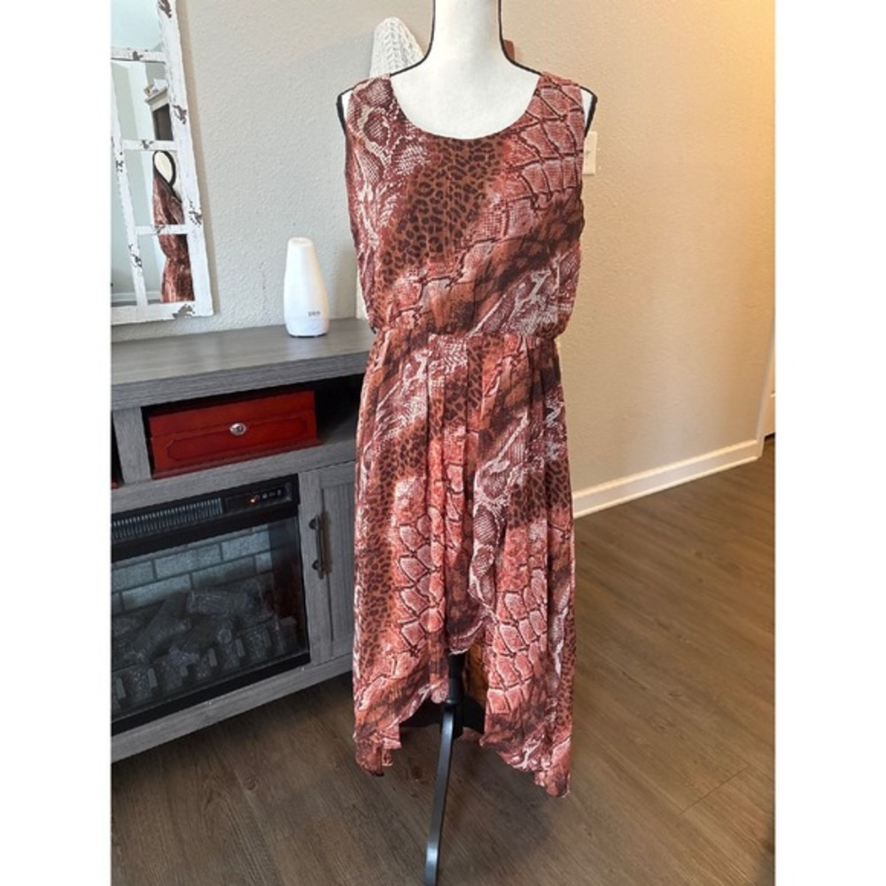 MSK womens dress size 12 animal print dress
